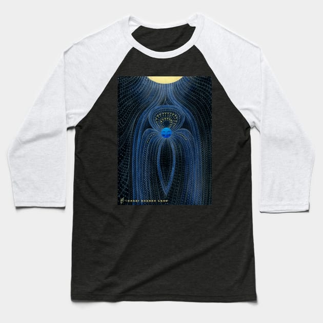 Magnetic Field Baseball T-Shirt by Moss Moon Studio